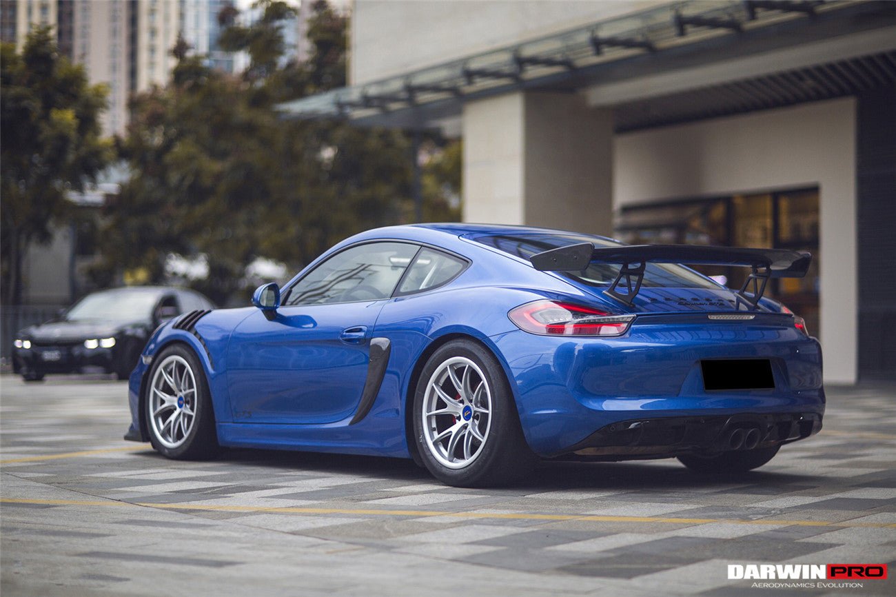 2012 - 2016 Porsche 981 Boxster/Cayman GT4 Style Carbon Fiber Quarter Panel Side Scoops